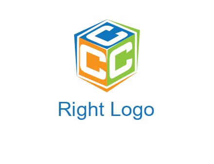 Letters CCC in a cube logo