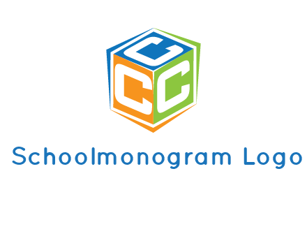 Letters CCC in a cube logo