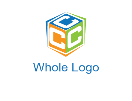 Letters CCC in a cube logo