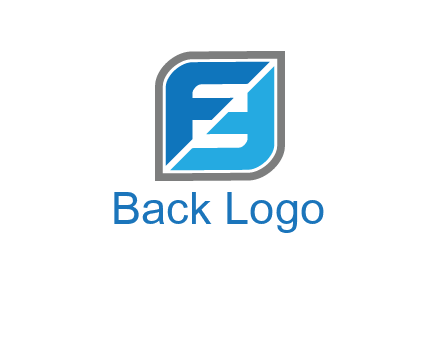Letters FF in a leaf shape logo