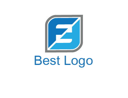 Letters FF in a leaf shape logo