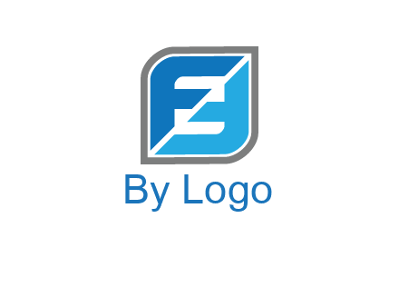 Letters FF in a leaf shape logo