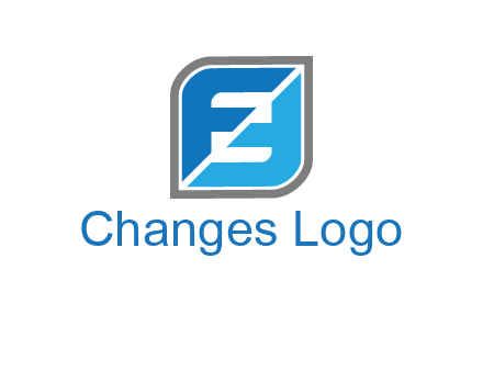Letters FF in a leaf shape logo