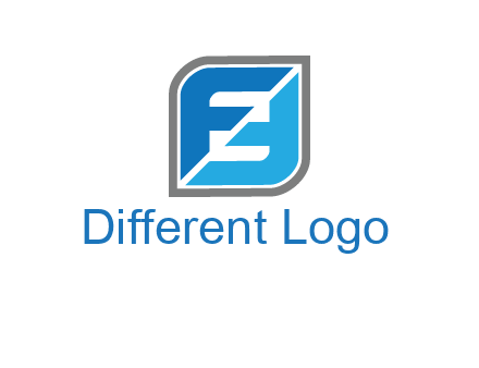 Letters FF in a leaf shape logo