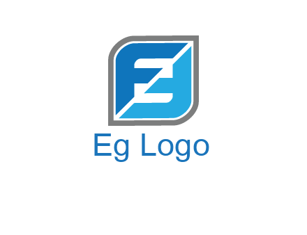 Letters FF in a leaf shape logo