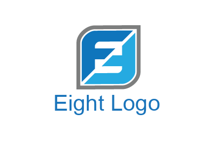 Letters FF in a leaf shape logo