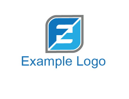 Letters FF in a leaf shape logo