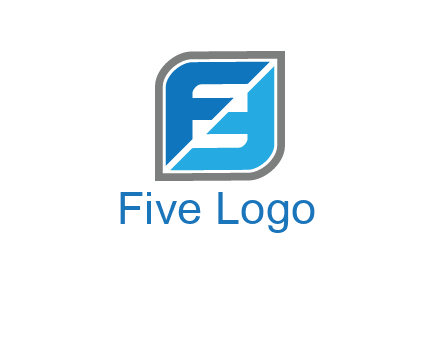Letters FF in a leaf shape logo