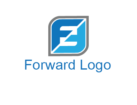 Letters FF in a leaf shape logo