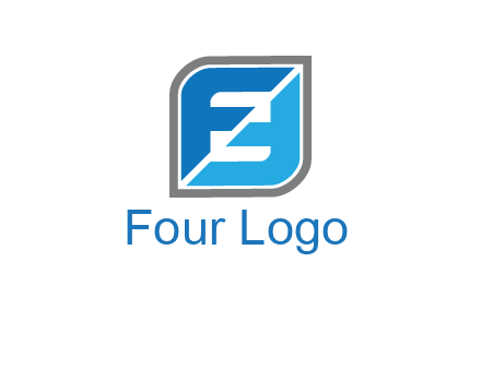 Letters FF in a leaf shape logo