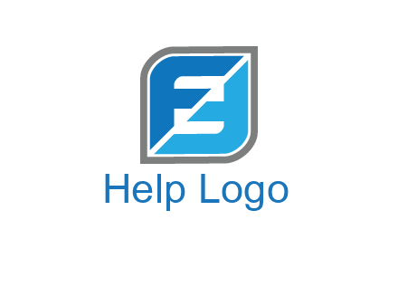Letters FF in a leaf shape logo