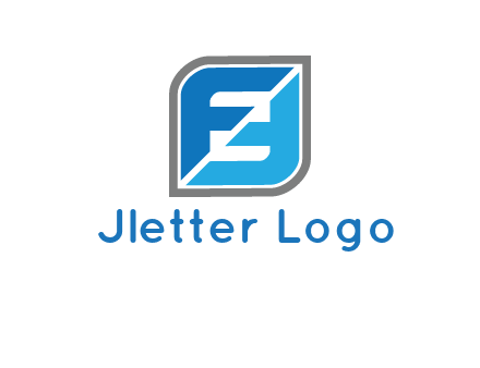 Letters FF in a leaf shape logo