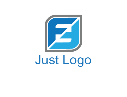 Letters FF in a leaf shape logo