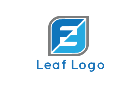 Letters FF in a leaf shape logo
