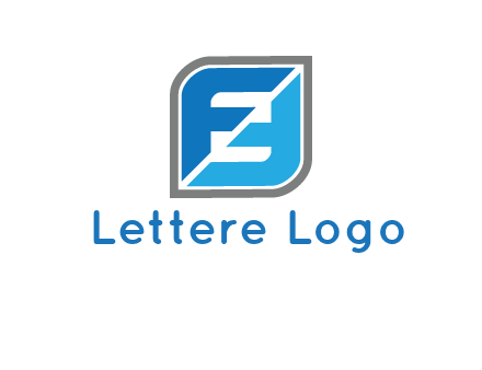 Letters FF in a leaf shape logo