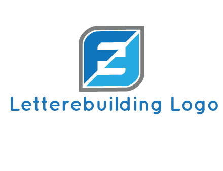 Letters FF in a leaf shape logo