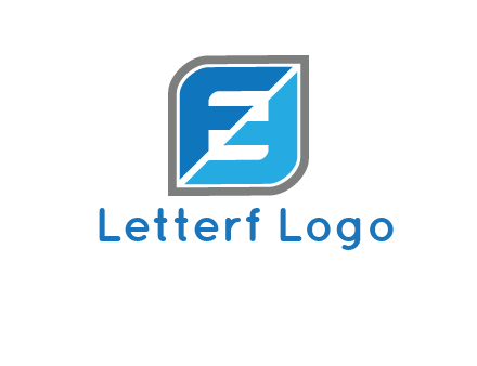 Letters FF in a leaf shape logo