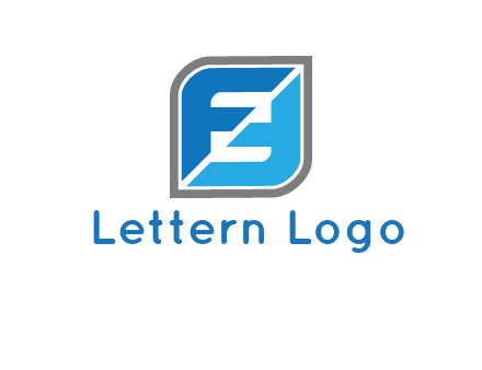 Letters FF in a leaf shape logo