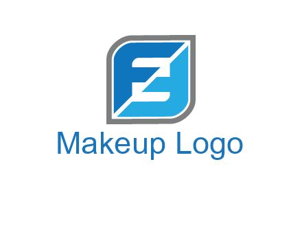 Letters FF in a leaf shape logo