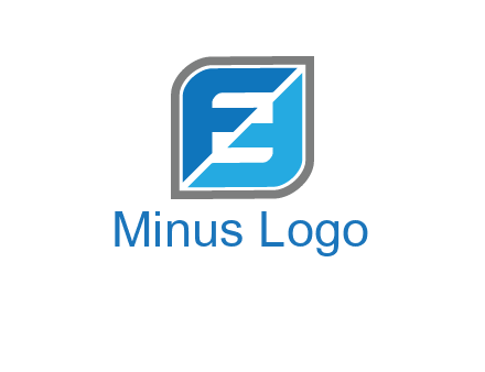 Letters FF in a leaf shape logo