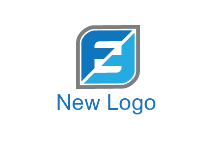 Letters FF in a leaf shape logo