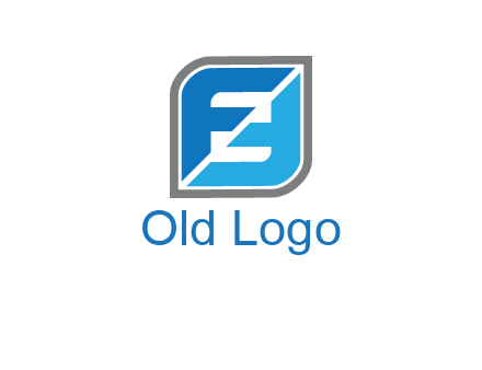 Letters FF in a leaf shape logo