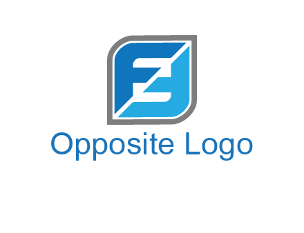 Letters FF in a leaf shape logo