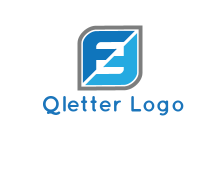 Letters FF in a leaf shape logo