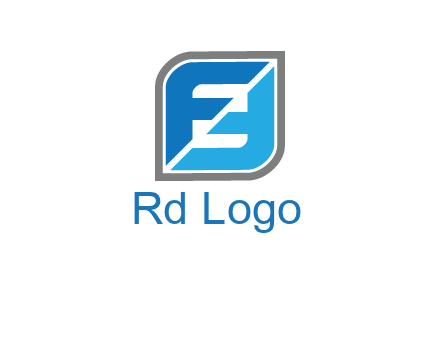 Letters FF in a leaf shape logo
