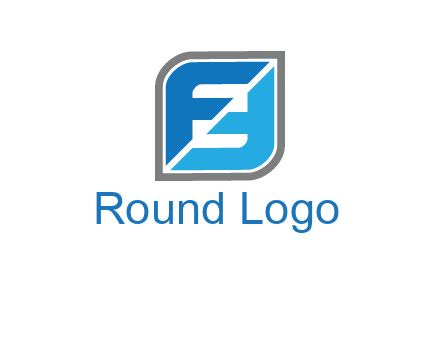 Letters FF in a leaf shape logo
