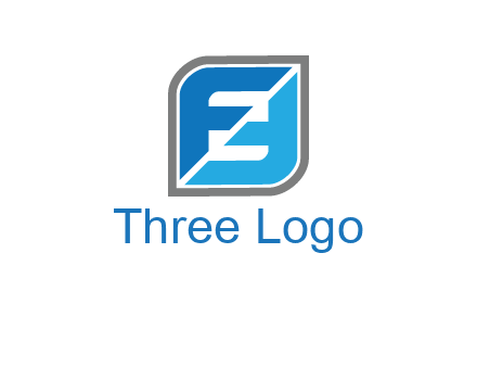 Letters FF in a leaf shape logo