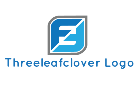 Letters FF in a leaf shape logo