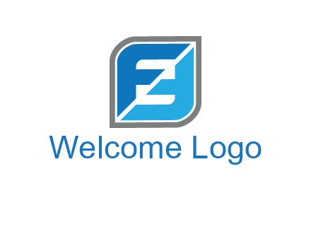 Letters FF in a leaf shape logo