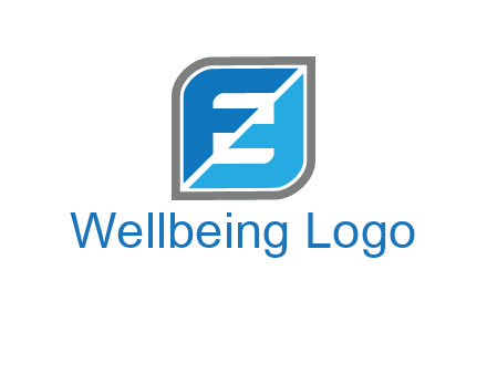 Letters FF in a leaf shape logo