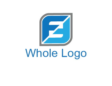 Letters FF in a leaf shape logo