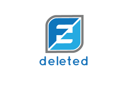 Letters FF in a leaf shape logo