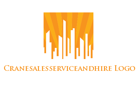 buildings with sun rays logo