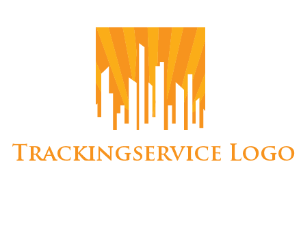 buildings with sun rays logo