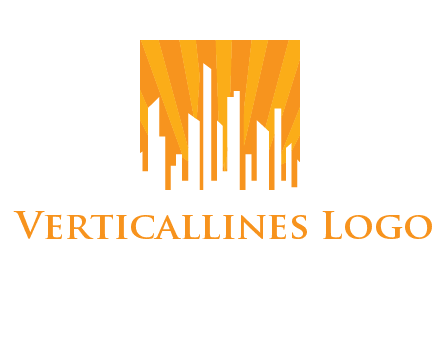 buildings with sun rays logo