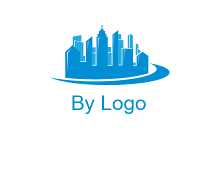 skyscrapers with swoosh logo