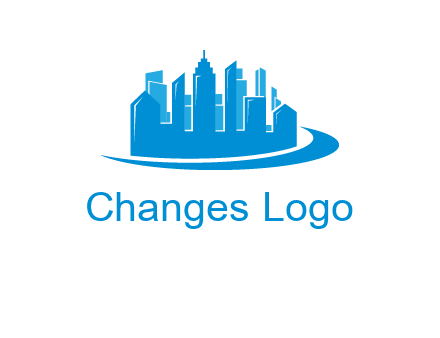 skyscrapers with swoosh logo