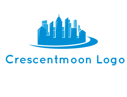 skyscrapers with swoosh logo