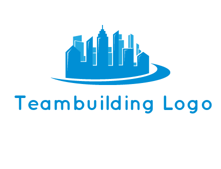 skyscrapers with swoosh logo