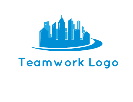 skyscrapers with swoosh logo