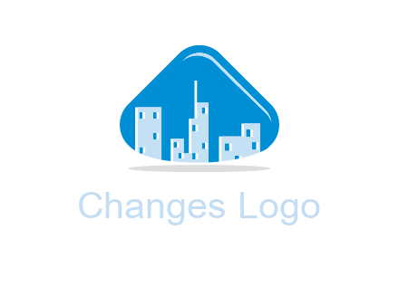 buildings in triangle logo