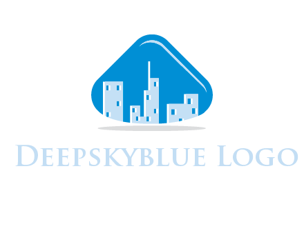 buildings in triangle logo