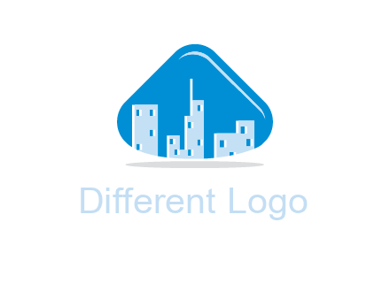 buildings in triangle logo