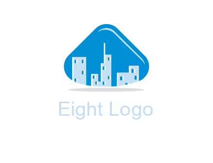 buildings in triangle logo