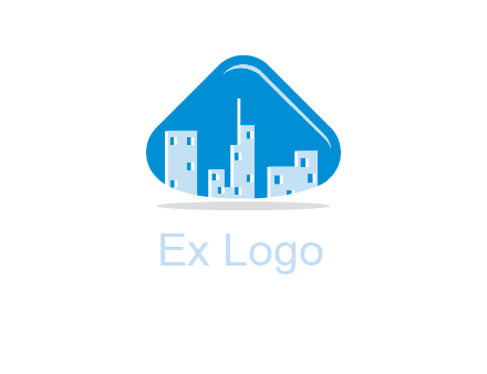 buildings in triangle logo