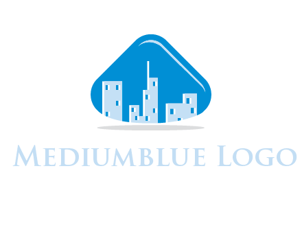 buildings in triangle logo